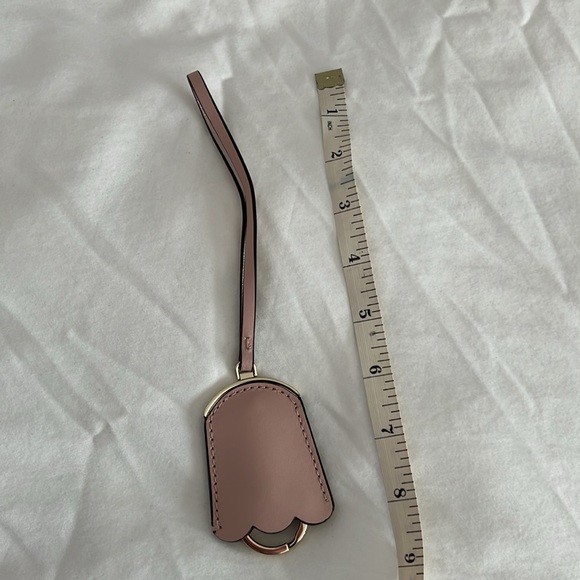 Kate Spade Leather Bag tag/keyring pink/gold - Picture 3 of 3